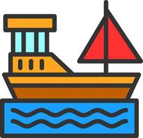 diseño de icono de vector de barco