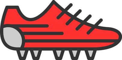 diseño de icono de vector de zapatos de fútbol