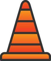 Traffic Cone Vector Icon Design