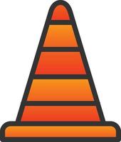 Traffic Cone Vector Icon Design