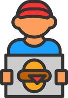 diseño de icono de vector de hombre de entrega