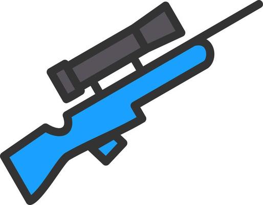 Sniper rifle icon, vector symbol on blue • wall stickers round
