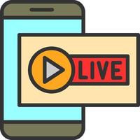 Live Channel Vector Icon Design