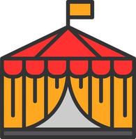 diseño de icono de vector de carpa de circo