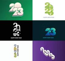 Big Set of 2023 Happy New Year logo text design 2023 number design template vector