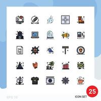 paquete de iconos vectoriales de stock de 25 signos y símbolos de línea para símbolos de botas actualizar flechas espacio elementos de diseño vectorial editables vector