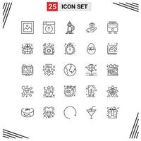 25 Creative Icons Modern Signs and Symbols of ecommerce hand application gift knight Editable Vector Design Elements