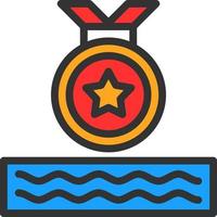 diseño de icono de vector de medalla