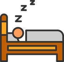 diseño de icono de vector de dormir