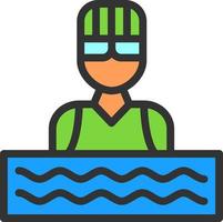Swimmer Vector Icon Design