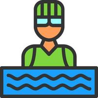 Swimmer Vector Icon Design