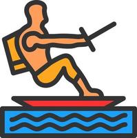 Water Skiing Vector Icon Design