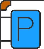 Parking Sign Vector Icon Design