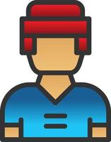 Hockey Player Man Vector Icon Design