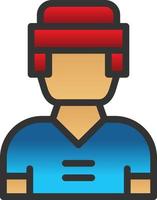 Hockey Player Man Vector Icon Design