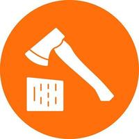 Wood Axe Vector Icon Design