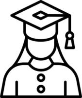 Graduate Woman Vector Icon Design