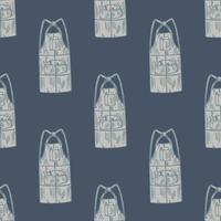 Aprons engraved seamless pattern. Vintage background for kitchen in hand drawn style. Vector repeated texture for print, fabric, wrapping, wallpaper, tissue.