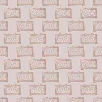 Chess clock engraved seamless pattern. Retro watch for chess game in hand drawn style. Sketch texture for fabric, wallpaper, textile, print, title, wrapping paper. Vector illustration.