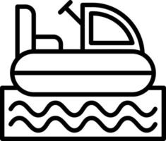 Bumper Boat Vector Icon Design