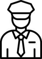 Security Guard Vector Icon Design