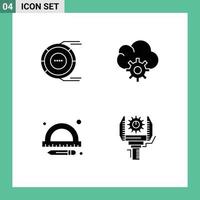Stock Vector Icon Pack of Line Signs and Symbols for allocation ruler estimation control automation Editable Vector Design Elements
