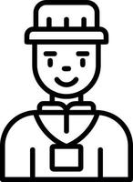 Tour Guide Man Vector Icon Design