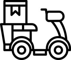 Delivery Bike Vector Icon Design