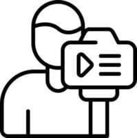 Camera Man Vector Icon Design