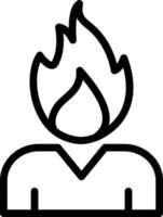 diseño de icono de vector ardiente