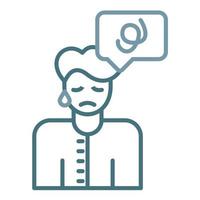 Hopelessness Line Two Color Icon vector