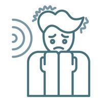 Auditory Hallucination Line Two Color Icon vector