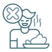 No Appetite Line Two Color Icon vector