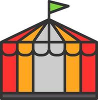 diseño de icono de vector de carpa de circo