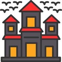 Haunted House Vector Icon Design