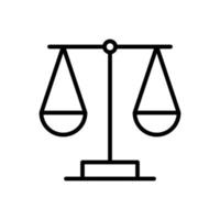 justice finance icon flat line style vector for graphic and web design