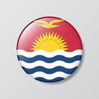 glossy button circle shaped Illustration of Kiribati flag vector