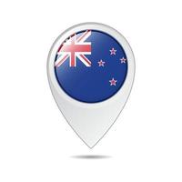 map location tag of New Zealand flag vector