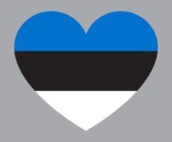 flat heart shaped Illustration of Estonia flag vector
