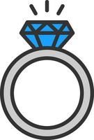 diseño de icono de vector de anillo