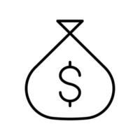 investment finance icon flat line style vector for graphic and web design