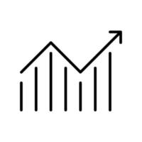 report finance icon flat line style vector for graphic and web design