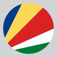 ilustración en forma de círculo plano de la bandera de seychelles vector
