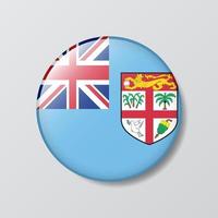 glossy button circle shaped Illustration of Fiji flag vector