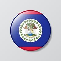 glossy button circle shaped Illustration of Belize flag vector