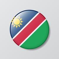 glossy button circle shaped Illustration of Namibia flag vector