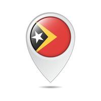 map location tag of East Timor flag vector