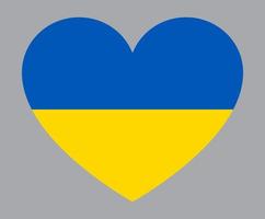 flat heart shaped Illustration of Ukraine flag vector