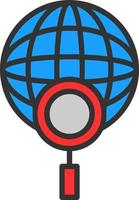 Global Search Vector Icon Design