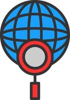 Global Search Vector Icon Design